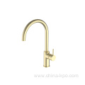 Contemporary Mixer Chrome Single Handle Brass Kitchen Faucet